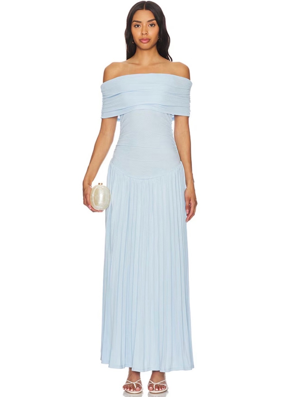Lioness Light Blue Off-Shoulder Maxi Dress